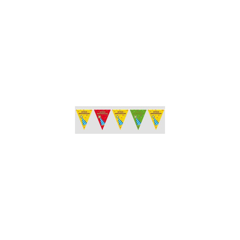 Guirlande Joyeux Anniversaire - plastique Long. 6m