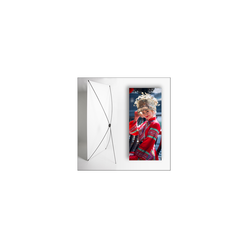 Kakemono Asie Femme - 180 x 80 cm - Toile M1 avec structure X- Banner