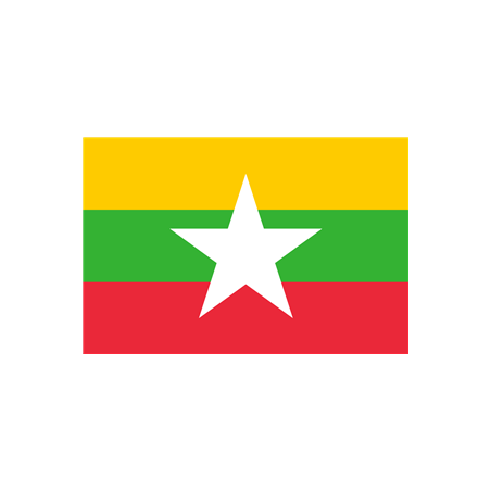 Drapeau Birmanie - tissu - 90 x 150cm