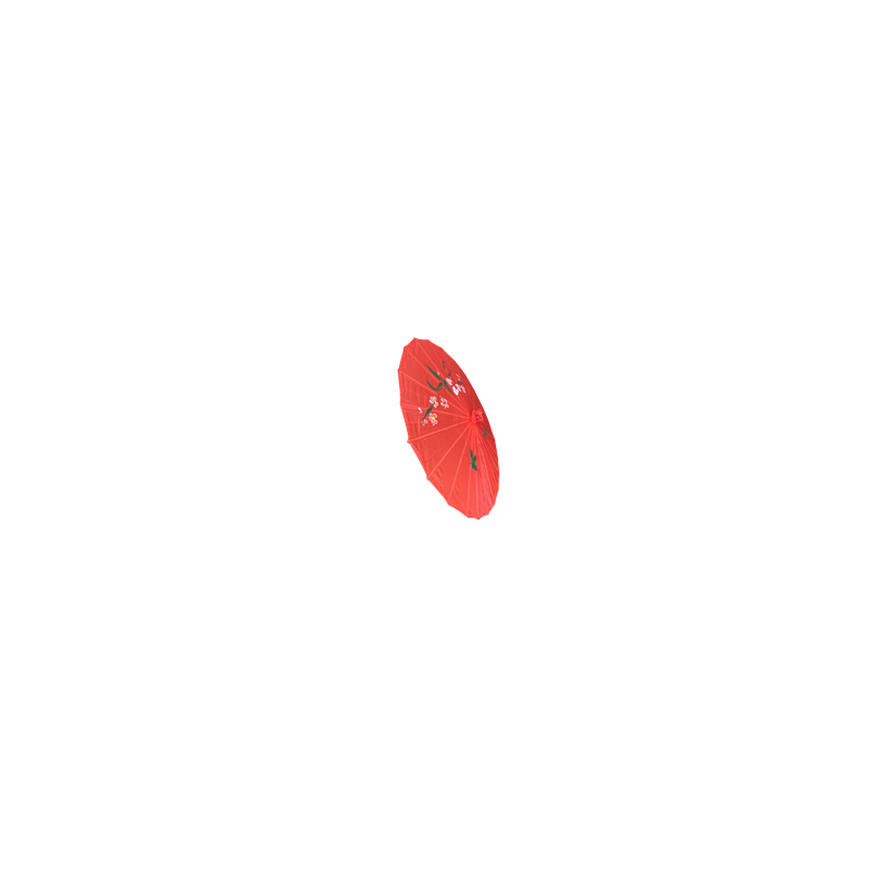 Ombrelle rouge bambou/tissus - Diam. 56cm