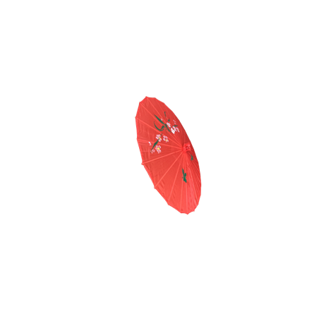 Ombrelle rouge bambou/tissus - Diam. 56cm
