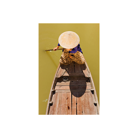 Kakemono Vietnam Bateau - 180 x 80 cm - Toile M1 avec structure X- Banner
