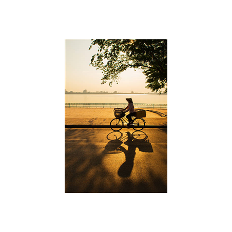 Kakemono Vietnam Vélo - 180 x 80 cm - Toile M1 avec structure X- Banner