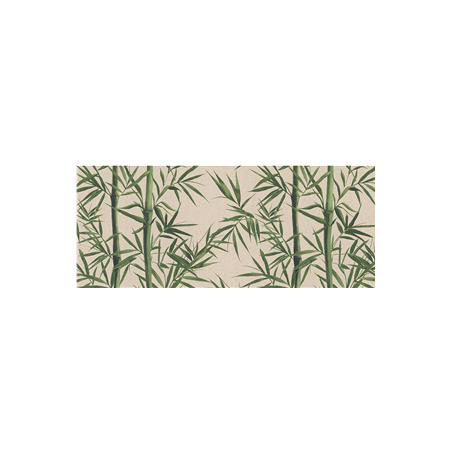 Tissu imprimé bambou polyester - coupe de 1m - Larg. 140cm