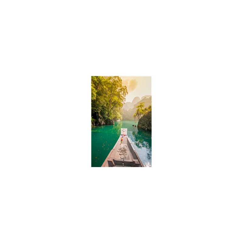 Kakemono Thailande Bateau - 180 x 80 cm - Toile M1 avec structure X- Banner