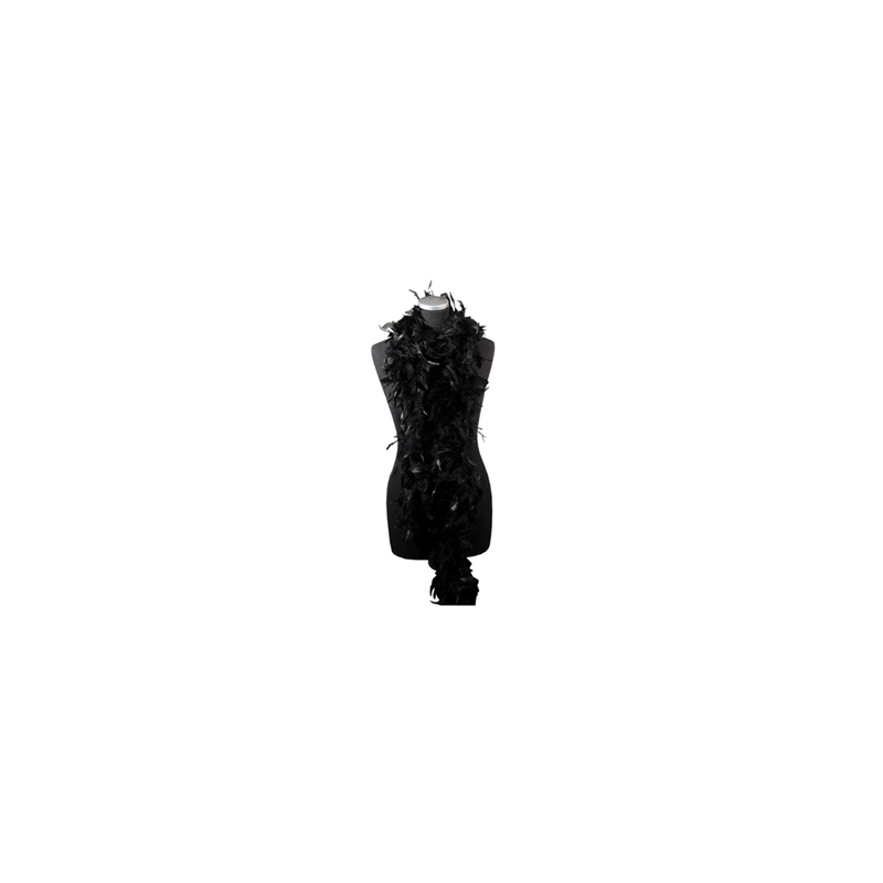Boa noir plumes - Long. 180cm