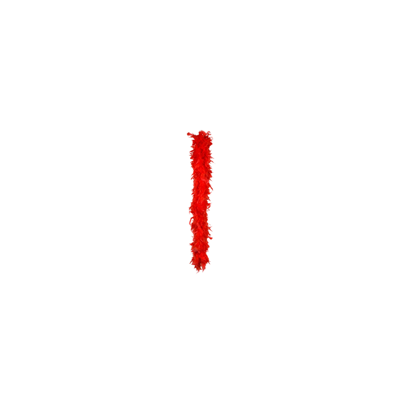 Boa rouge plumes - Long. 180cm