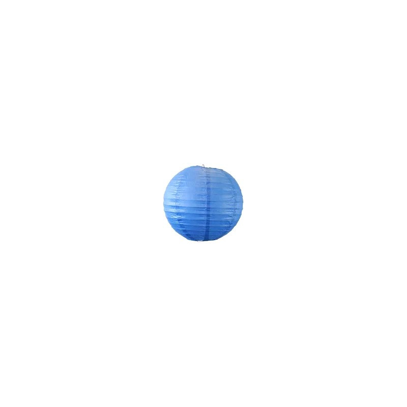 Lampion boule bleu papier - Diam. 25cm