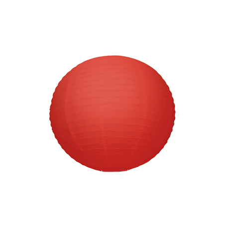 Lanterne japonaise en papier rouge - Diam. 35cm