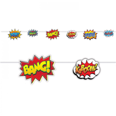 Guirlande de 6 mobiles heros de 20 cm