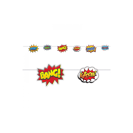 Guirlande de 6 mobiles heros de 20 cm