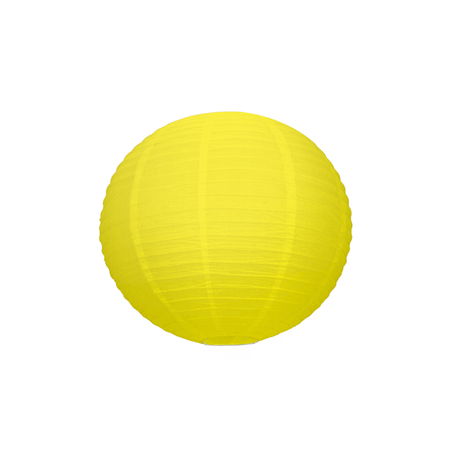 Lanterne japonaise en papier jaune - Diam. 15cm