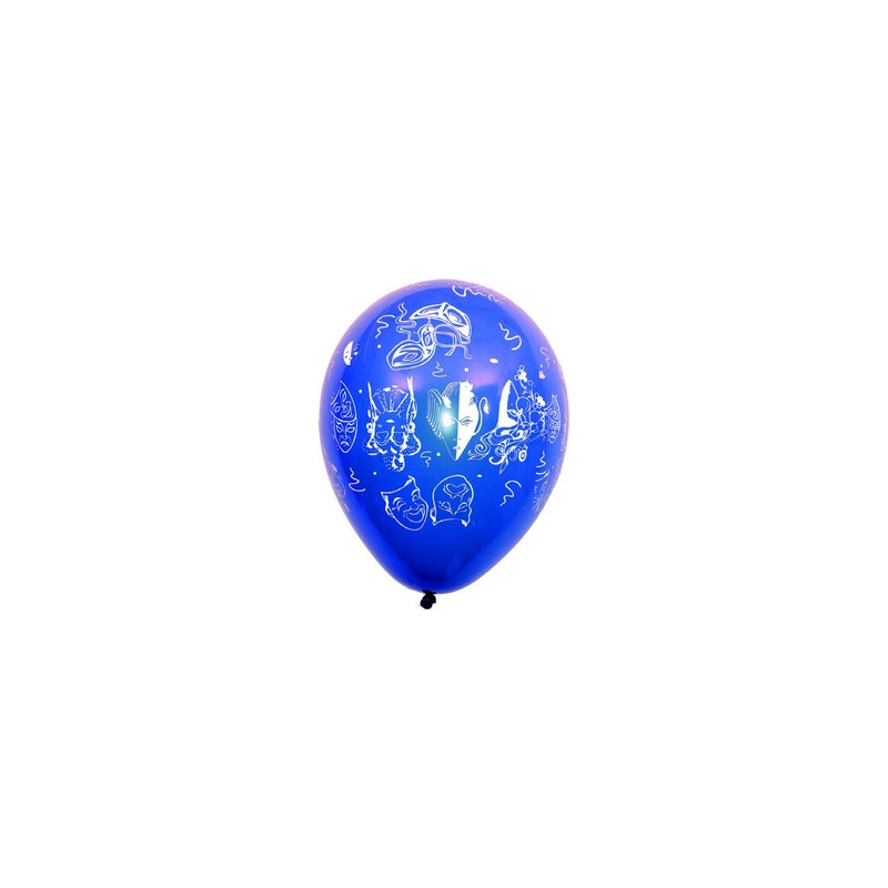 Ballon multicolore motif carnaval x8 - Diam. 29cm