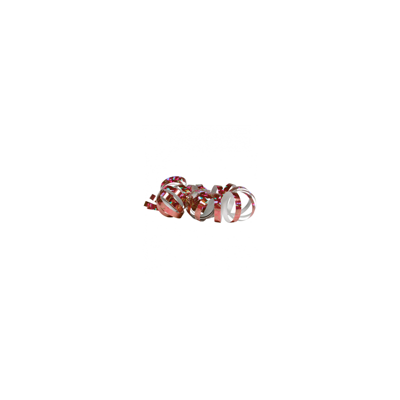 Rouleau de serpentins métallisés rouge 4 m