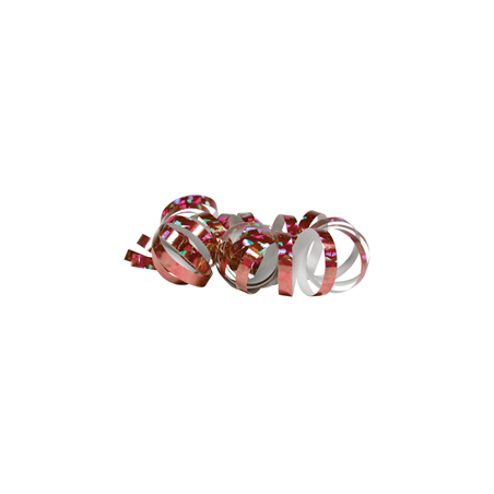Rouleau de serpentins métallisés rouge 4 m