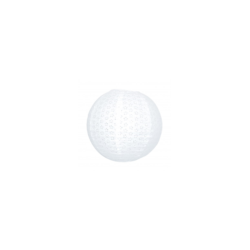 Lanterne dentelle blanc papier - Diam. 35cm