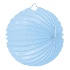 Lampion rond bleu tendre papier - Diam. 20cm