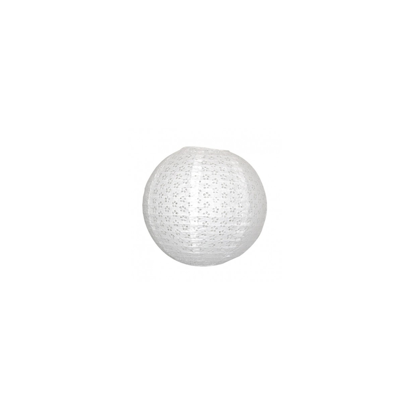 Lanterne dentelle blanc vintage - Diam 50 cm