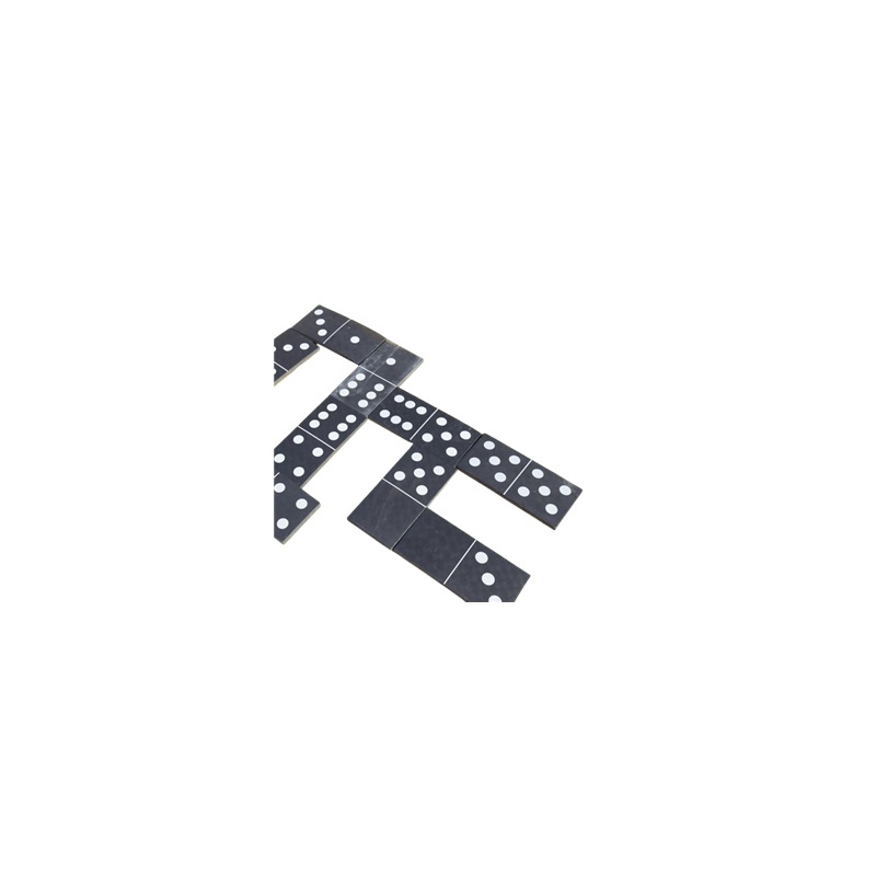 Jeu de 28 dominos géants noirs 18cm
