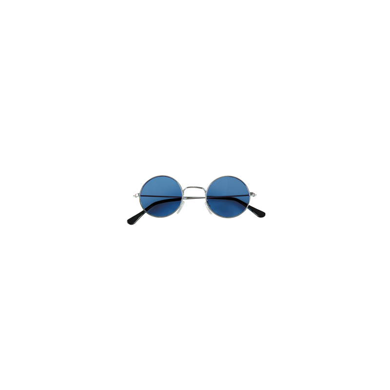 Paire de lunettes rondes aux verres bleus