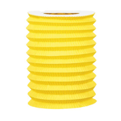 Lampion cylindrique jaune papier - Diam. 15cm