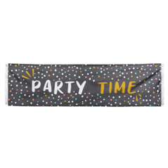 Bannière en tissu PARTY TIME 50 x 180cm
