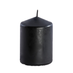 Bougie cylindrique noire 6 x 10 cm