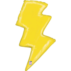 Ballon mylar éclair jaune - 91cm