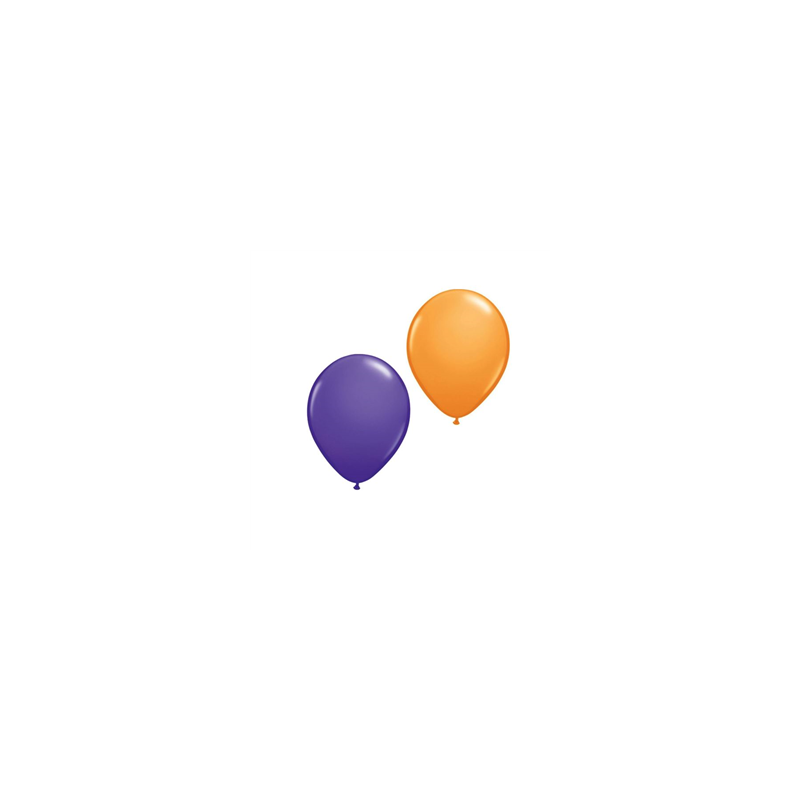Ballon orange et violet x8 - Diam. 29cm