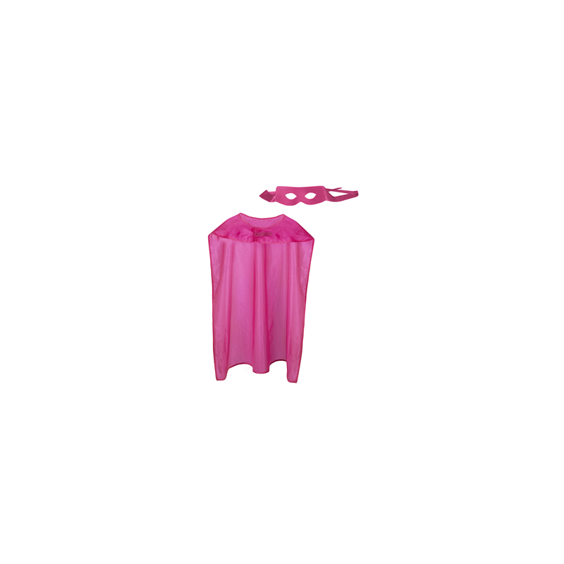 Set de super héro rose (loup et cape 90 cm)