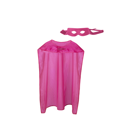 Set de super héro rose (loup et cape 90 cm)