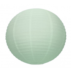 Lanterne japonaise en papier vert mint - Diam. 35cm