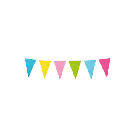 Guirlande Kermesse multicolore fanions 30 x 20cm PE - Long. 10m