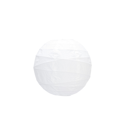 Lanterne japonaise en papier blanc froissé - Diam. 35cm