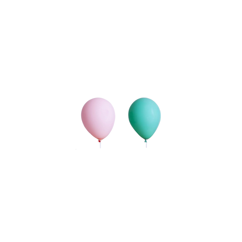 Ballon Rose et Vert x 8 - Diam. 29cm