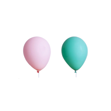 Ballon Rose et Vert x 8 - Diam. 29cm