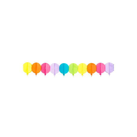 Guirlande Ballons multicolores en papier - Long 4m