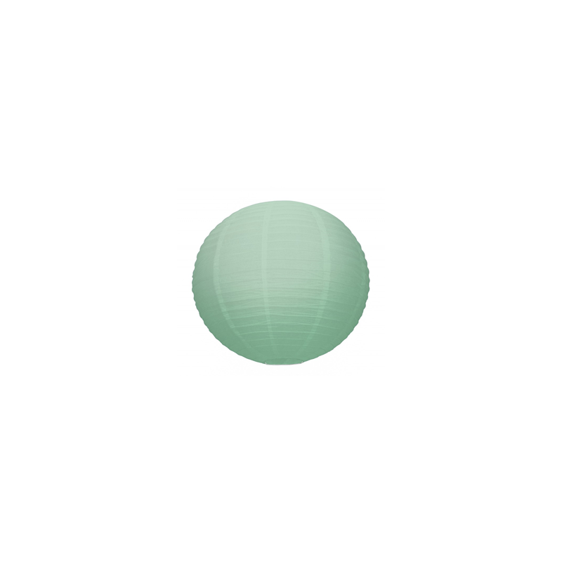 Lanterne japonaise en papier vert celadon - Diam. 35cm