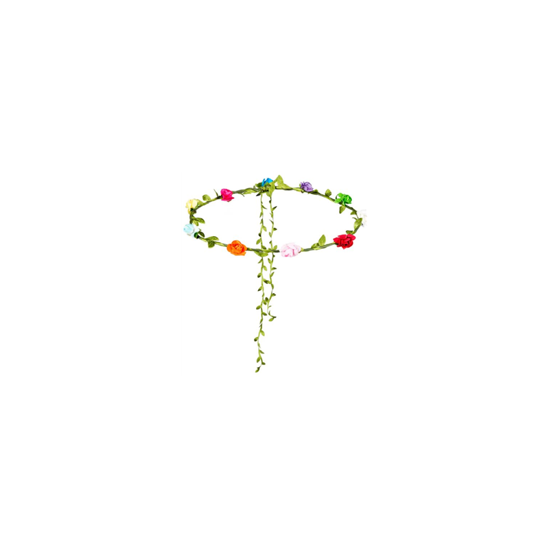 Couronne feuillages et fleurs - Taille adulte