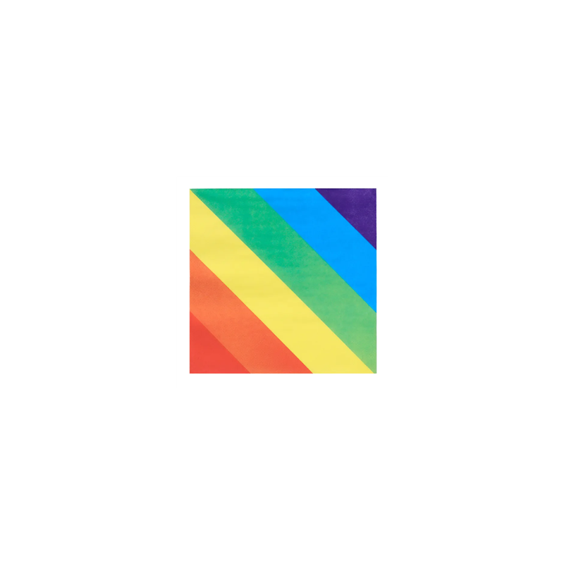 Lot de 20 Serviettes en papier Arc-en-ciel (33 x 33 cm)