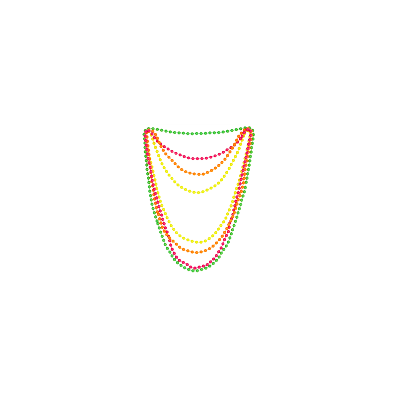 Set de 4 colliers fluo (4 couleurs)