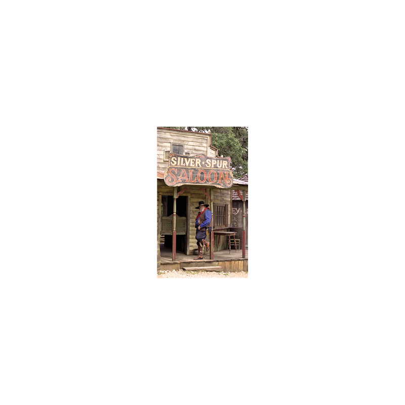 Kakemono Saloon cowboy - 180 x 80 cm - Toile M1 avec structure X- Banner