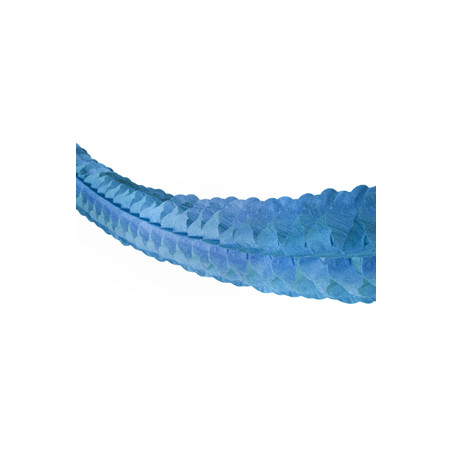 Guirlande zinnia bleu - papier Long. 400cm