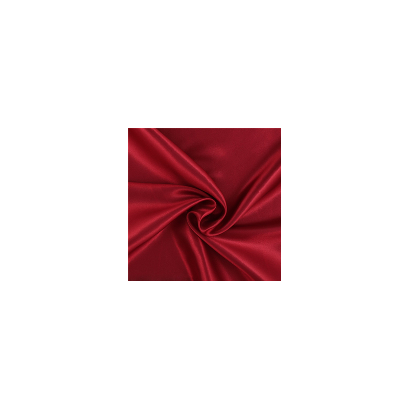Tissu satin bordeaux - Larg. 150cm (vendu au mètre)