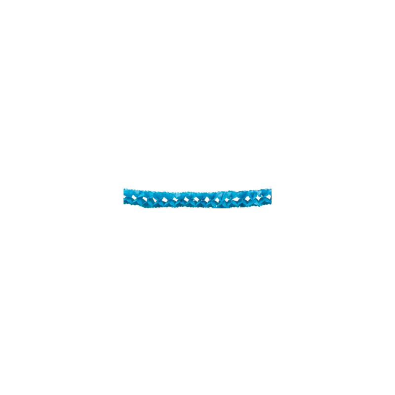 Guirlande zinnia bleu turquoise - papier Long. 300cm