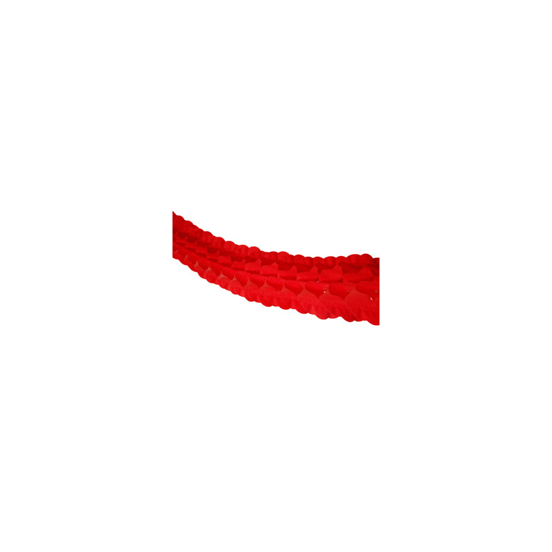 Guirlande zinnia rouge - papier Long. 450cm