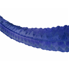 Guirlande zinnia bleu roi - papier Long. 400cm