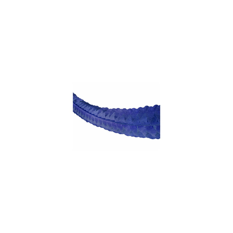 Guirlande zinnia bleu roi - papier Long. 400cm