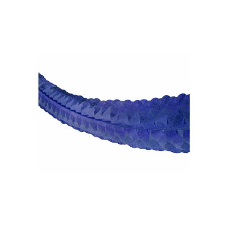 Guirlande zinnia bleu roi - papier Long. 400cm