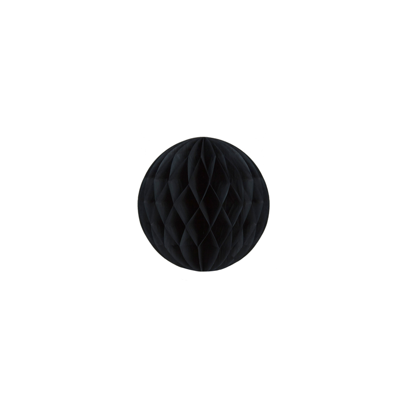 Boule noire papier - Diam. 30cm